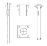 Деталь фундамента закладная для ОГКф-7 UMECON МК 89835 ФМ-0.133-1.5-200(10) фл. 300х300 грунт