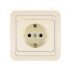 Розетка 1-м СП Mimoza 16А IP20 с заземл. крем./крем. Makel 25028