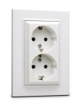 Розетка 2-я с/з СП Karea 16А IP20 бел. Makel 56001082 Розетка 2-я с/з СП Karea 16А IP20 бел. Makel 56001082