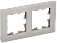 Рамка 2-м BRITE РУ-2-2-БрД стекло дым. IEK BR-M22-G-K30 Рамка 2-м BRITE РУ-2-2-БрД стекло дым. IEK BR-M22-G-K30
