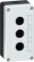 Корпус кнопочного поста пластиковый серый на 3 места PW