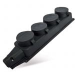 Колодка удлинителя 4-м 1ф с заглушками каучук UNIVersal 1029 Колодка удлинителя 4-м 1ф с заглушками каучук UNIVersal 1029