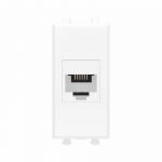 Розетка телефонная 1мод. Avanti "Белое облако" RJ12 без шторок модульная механизм DKC 4400611