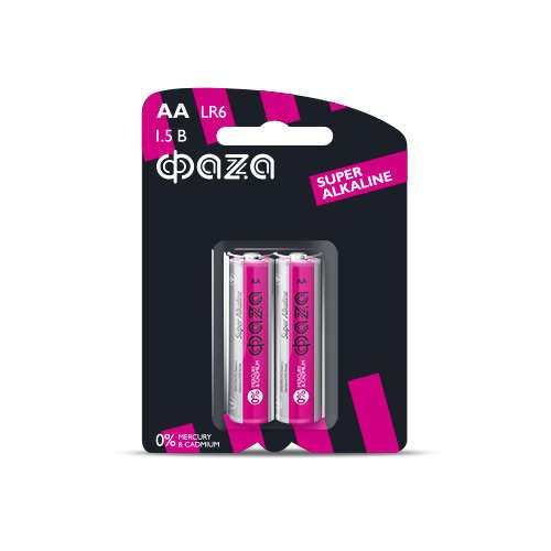 Элемент питания алкалиновый AA/LR6 1.5В Super Alkaline BL-2 (уп.2шт) ФАZА 2858443