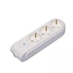 Колодка удлинителя 3-м с заземл. защ. шторки с выкл. Makel N3310000 Колодка удлинителя 3-м с заземл. защ. шторки с выкл. Makel N3310000