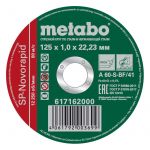 Круг отрезной SP-Novorapid 125х1.0х22.23мм RU нерж. Metabo 617162000 Круг отрезной SP-Novorapid 125х1.0х22.23мм RU нерж. Metabo 617162000