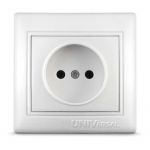 Розетка 1-м СП Севиль 16А IP20 без заземл. бел. UNIVersal С0022