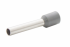 Наконечник штыревой втулочный изолированный сечение 4,0 кв.мм длина 18мм цвет серый (1 пакет/50 шт.)