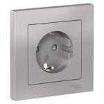 Розетка 1-м СП AtlasDesign 16А IP20 с заземл. защ. шторки в сборе алюм. SE ATN000344 Розетка 1-м СП AtlasDesign 16А IP20 с заземл. защ. шторки в сборе алюм. SE ATN000344