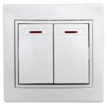 Выключатель 2-кл. СП Plano 10А IP20 1-105-01 250В с подсветкой бел. Intro Б0027603 Выключатель 2-кл. СП Plano 10А IP20 1-105-01 250В с подсветкой бел. Intro Б0027603