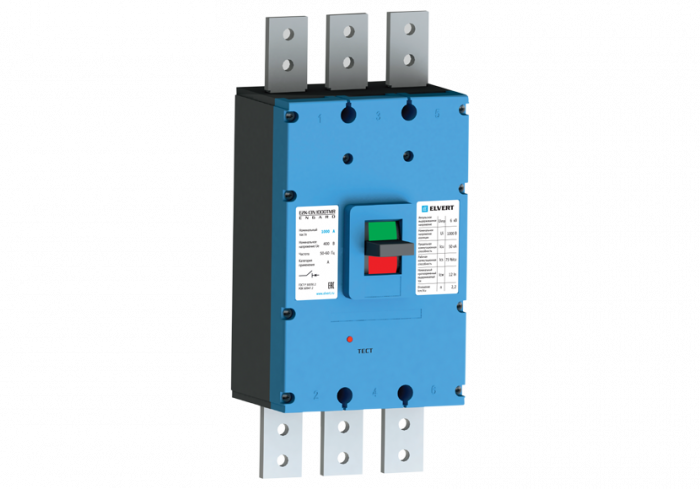 Силовой автоматический выключатель E2K-13N 1000TMR 3P 50кА ELVERT