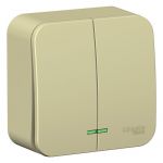 Выключатель 2-кл. ОП Blanca 10А IP20 (сх. 5) 250В с подсветкой с изолир. пластиной беж. SE BLNVA105117 Выключатель 2-кл. ОП Blanca 10А IP20 (сх. 5) 250В с подсветкой с изолир. пластиной беж. SE BLNVA105117