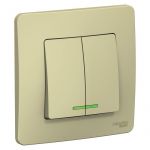 Выключатель 2-кл. СП Blanca 10А IP20 (сх. 5) 250В с подсветкой беж. SE BLNVS010517 Выключатель 2-кл. СП Blanca 10А IP20 (сх. 5) 250В с подсветкой беж. SE BLNVS010517