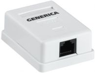 Розетка компьютерная 1-м ОП RJ45 кат.5E UTP GENERICA CS2-1C5EU-12-G Розетка компьютерная 1-м ОП RJ45 кат.5E UTP GENERICA CS2-1C5EU-12-G