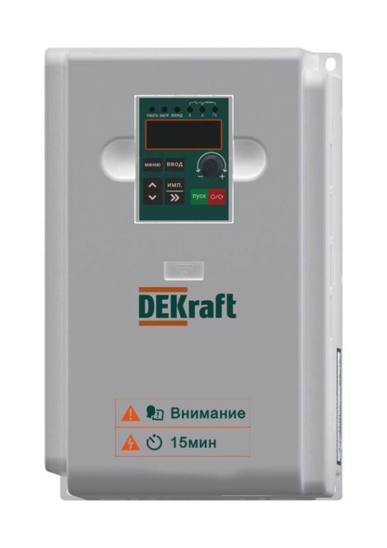 Преобразователь частоты DEKV060 5.5кВт 380В 3ф с тормозн. модулем DEKraft DEKV060G5R5T4B