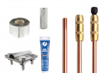 Комплект заземления омедненный 4,5 метра (d=14 мм х 1,5 метра) Комплект заземления омедненный 4,5 метра (d=14 мм х 1,5 метра)