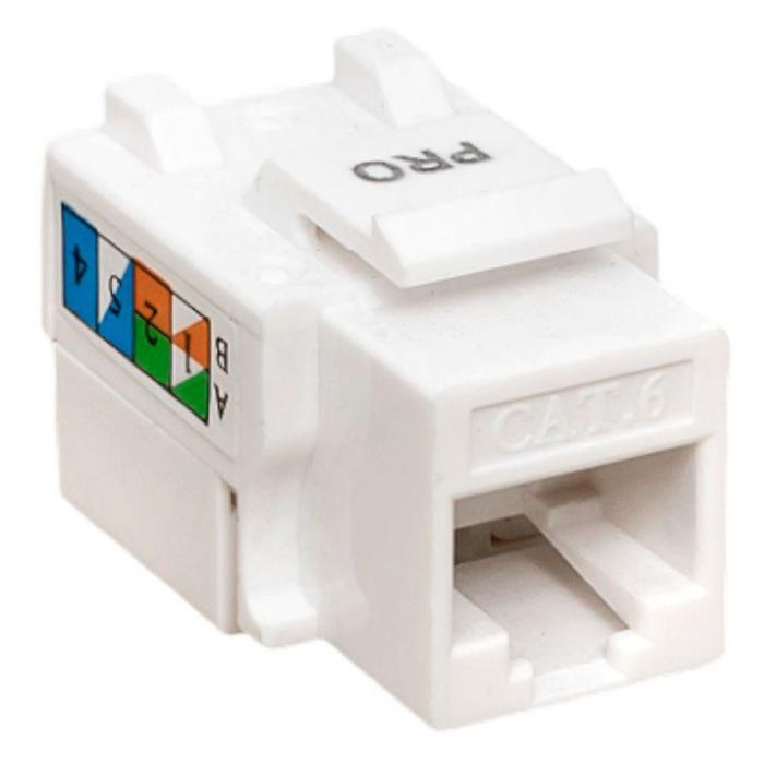 Модуль Keystone кат.6 RJ-45 неэкранированный 110 IDC 90град. бел. TeraLINK PRO EKF TRP-KSTN-90D-6UTP-WH