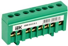 Шина PE "земля" в корп. изол. на DIN-рейку ШНИ-6х9-8-К-З зел. IEK YNN10-69-8KD-K06 Шина PE "земля" в корп. изол. на DIN-рейку ШНИ-6х9-8-К-З зел. IEK YNN10-69-8KD-K06